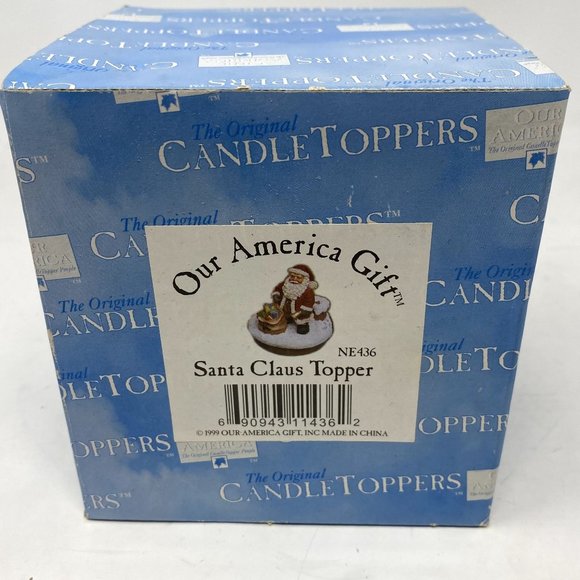 Our America Gift Candle Topper Santa Claus Topper #NE436 Like New Box - Picture 7 of 7